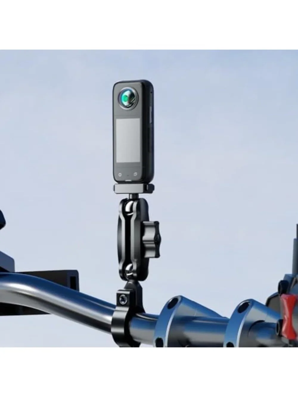 25mm Magnetic Ball Head Mount with Lock for Insta360 & Motorcycle, Aluminum